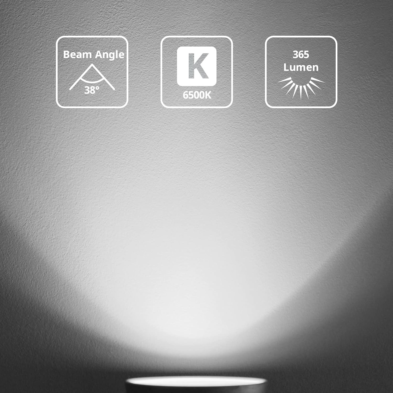 GU10 LED Spotlight Bulbs 5W, Cool White, 6500K, 365lm, No Flickering, Energy Saving Led Bulbs - Image 4