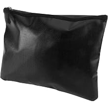 Document Bag Fiberglass Zipper Pouch Fireproof Money Cash Storage Lockable for Men Women