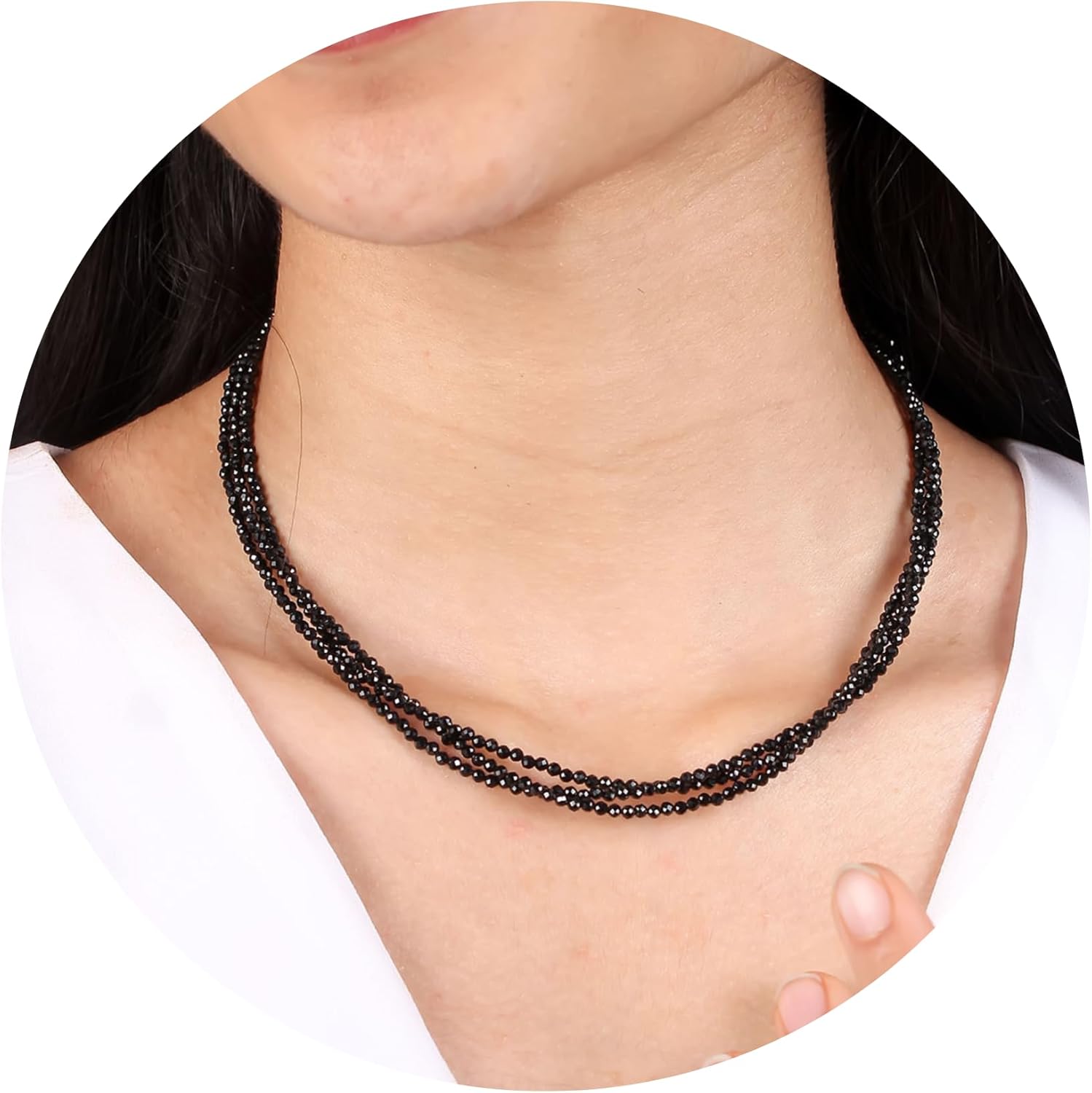 Gempires Multi Layered Beaded Necklace Handmade Gemstone Crystal Jewelry Hypoallergenic Non Tarnish 18 Inch Gold Plated Lightweight Choker Necklaces For Women - Image 6