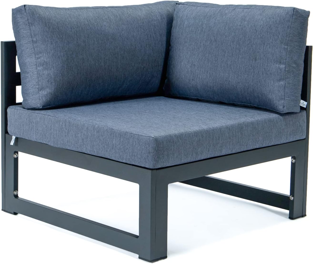 Outdoor Sectional Loveseat Set - 4 Piece Patio Furniture - Aluminum W/Cushions - Modern Outdoor Seating