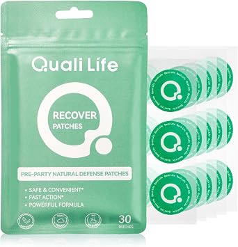 Party Recovery Patches - Wake Up Refreshed After Party, Pre-Drinking Use - Natural Ingredients for Morning Recovery, 30 Count