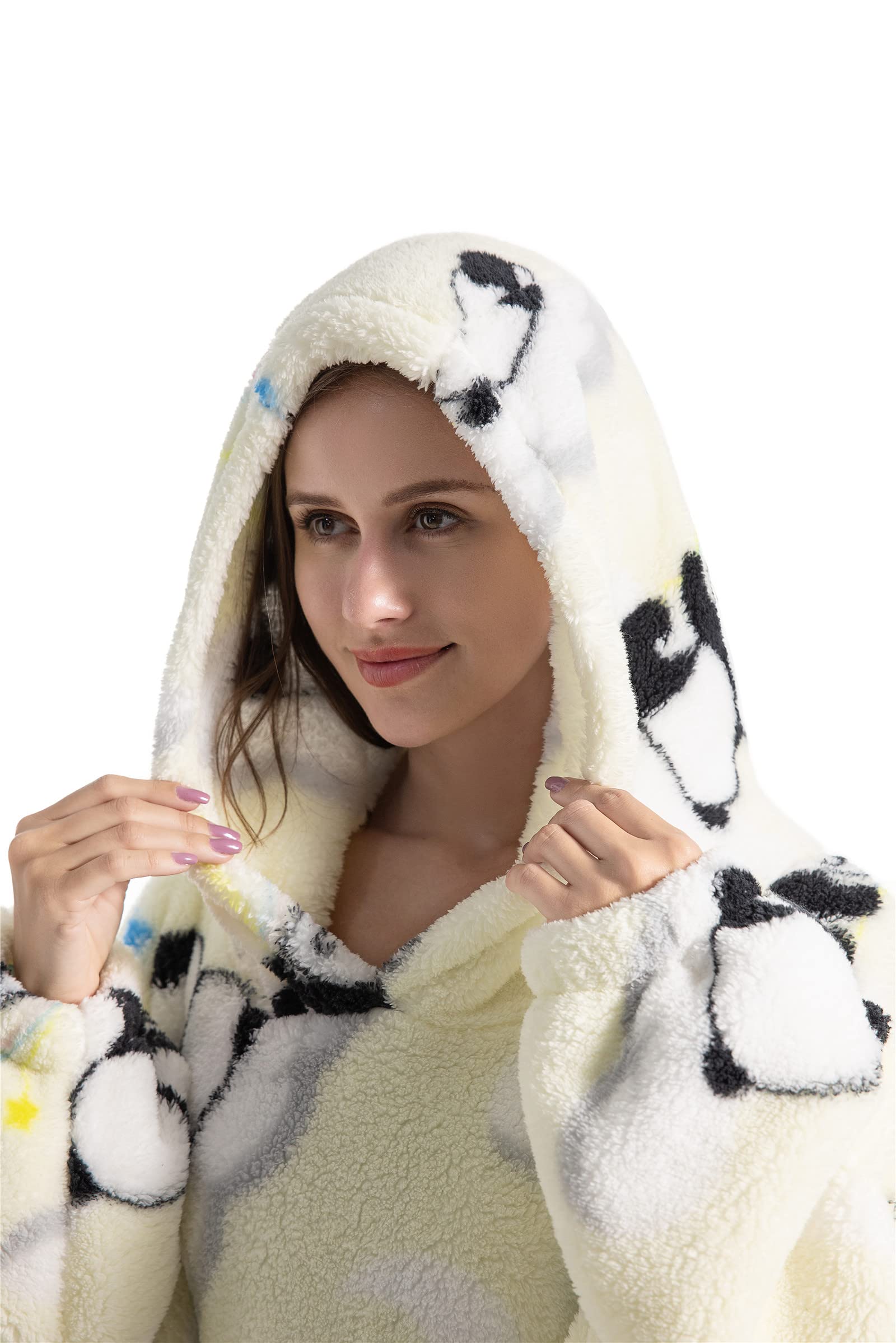 Manta extralarga de gran tamaño con capucha, mangas y bolsillos, para llevar puesta | Sudadera de felpa para adultos, regalo para mujeres y hombres