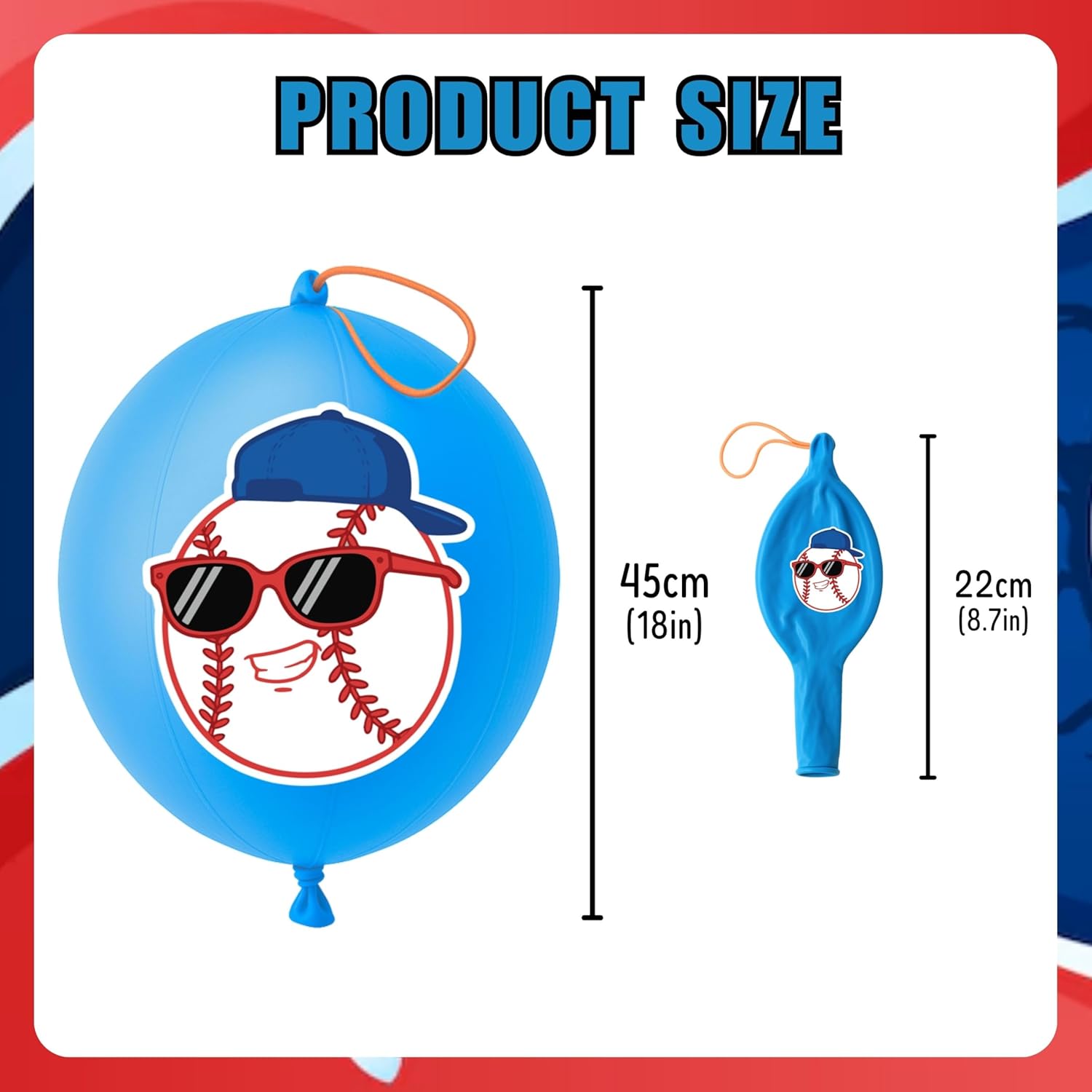 72 PCS Baseball Party Favors – 48 Pre-Cut Temporary Tattoos & 24 Baseball Punch Balloons Themed Birthday Party Decorations Supplies Favors Gifts, Goodie Bag Fillers, Classroom Rewards - Image 5