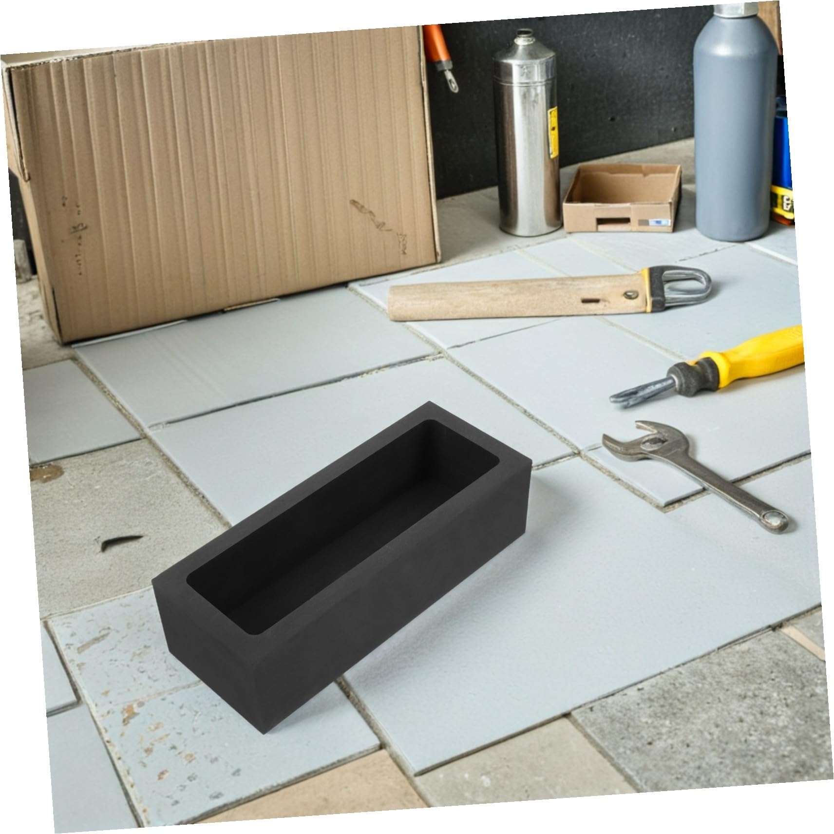 Graphit Barrenform für Metallschmelze 5kg, Schwarz