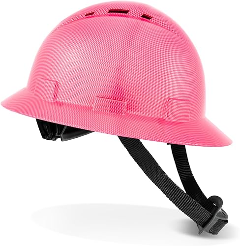 Miniatura 2 de ProtectX - Cascos de construcción de ala completa, ventilados, aprobados por la OSHA, con suspensión de 6 puntos, Cascos de construcción