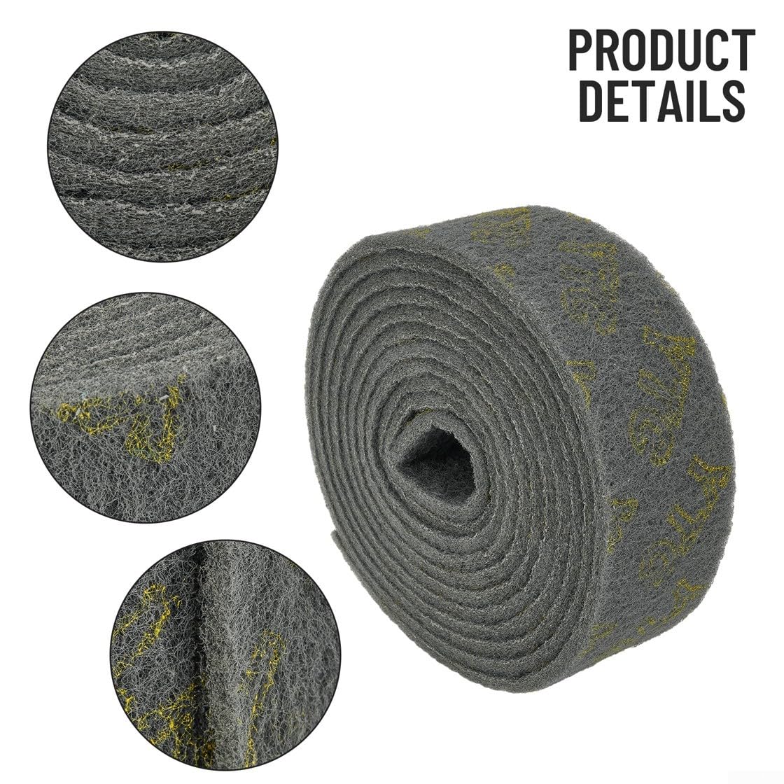 Rollo de estropajo de 6 m, resistente a altas temperaturas, apto para uso doméstico e industrial (10 cm x 6 metros)