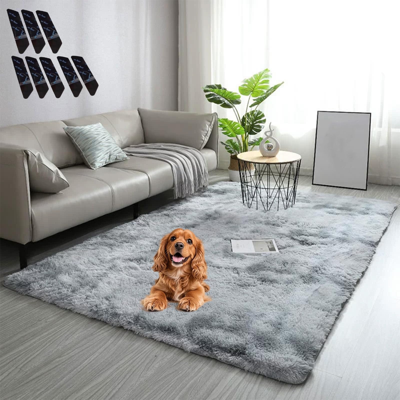 Liocwocne 2026 New Shaggy Rug, Gradient Color Plush Floor Mat, Ultra-Soft, Non-Slip & Machine Washable, Secure and Sturdier, Add Comfort to Your Home(J,100 * 200)
