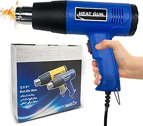 Soprador Termico 220V, Pistola de Ar Quente Profissional, 2000W Soprador de ar para Pc, Temperatura até 650°C