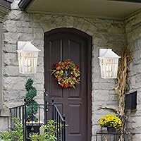 Vista 6 de Darkaway Luces de poste para exteriores + lámpara de pared con carcasa de aluminio impermeable con vidrio, iluminación de cubierta de poste de valla