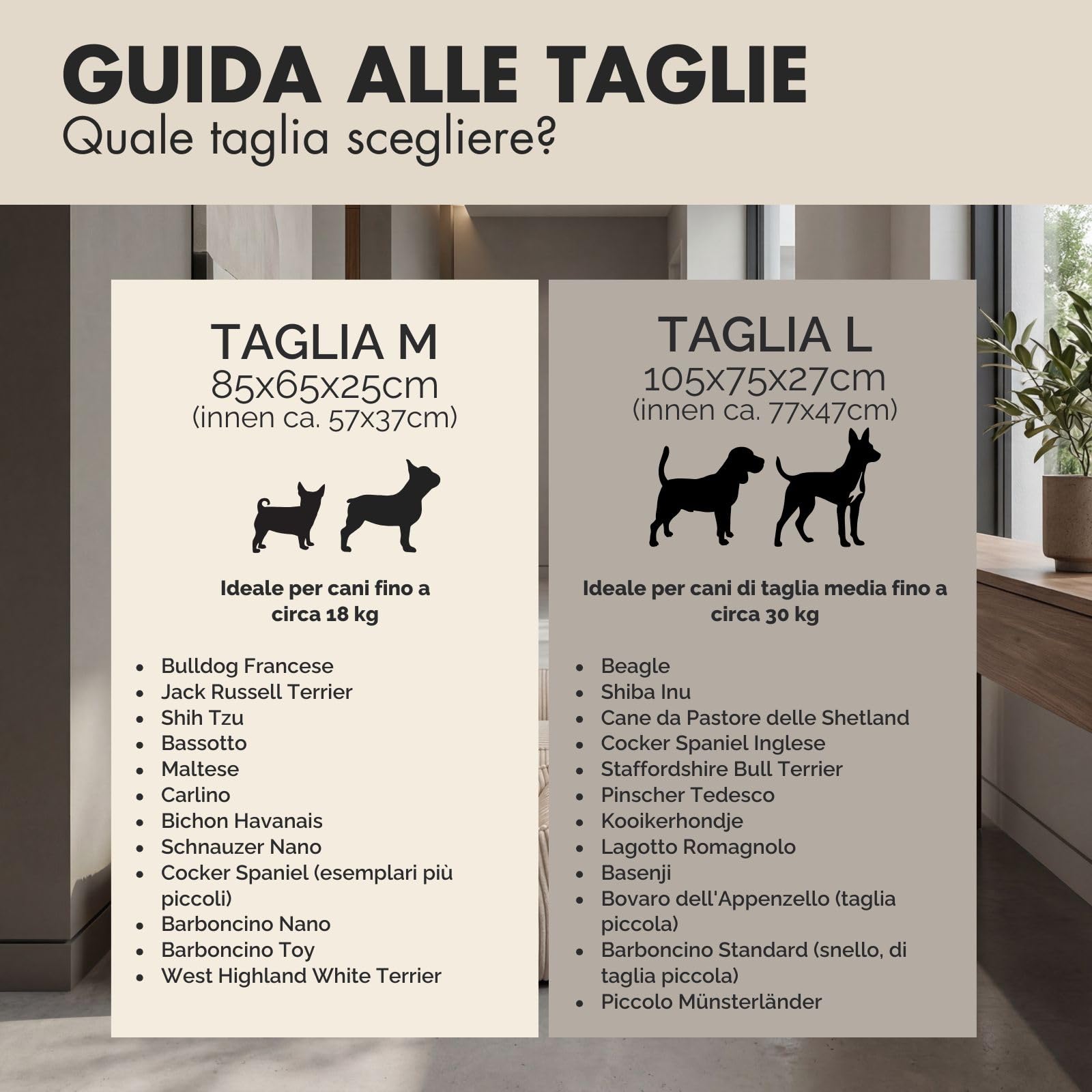 Anton Hundebett | Orthopädisches Hundebett | Hundekörbchen für kleine und mittelgroße Hunde (Beige, 85x65cm)
