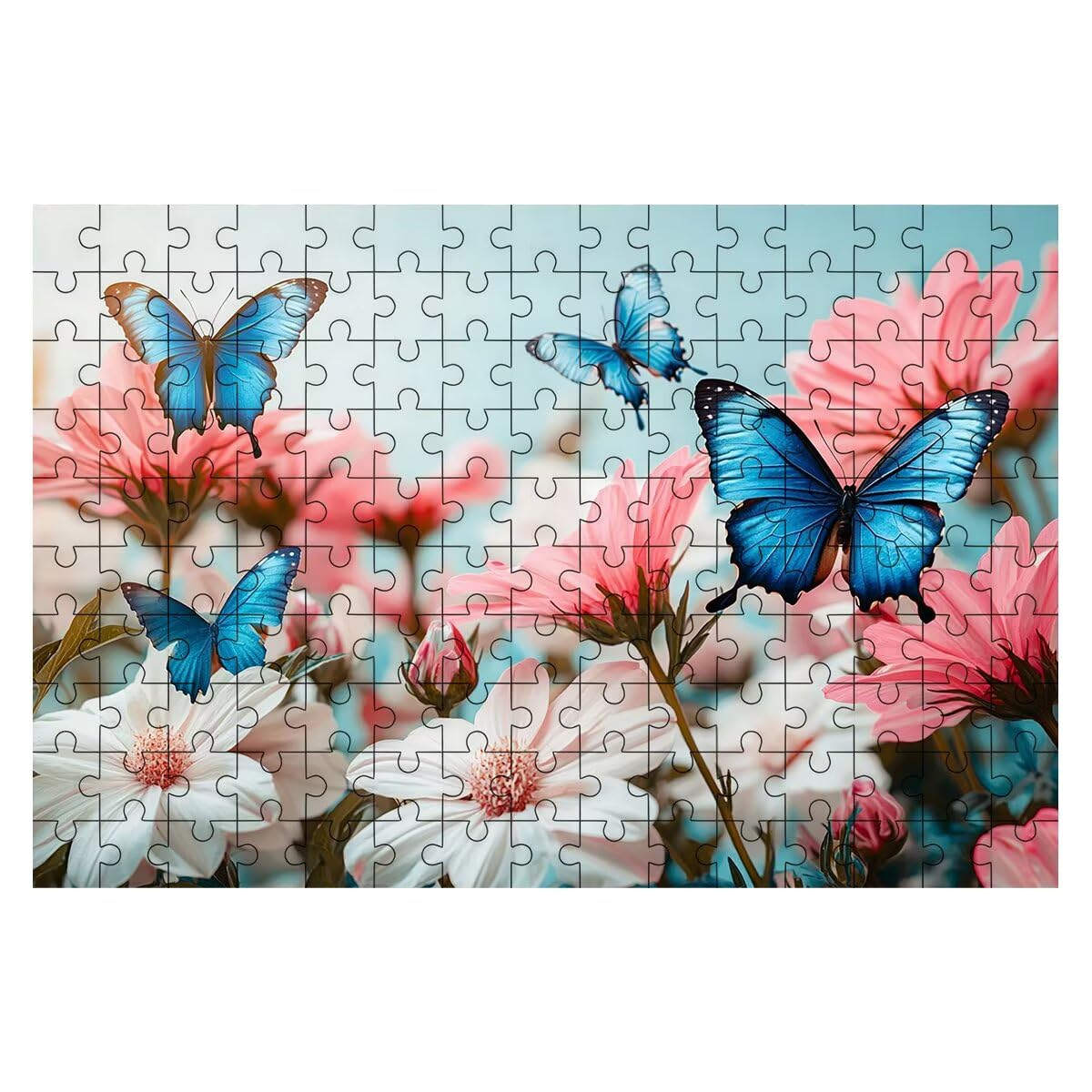Puzzle 2000 elementów kwiat, puzzle motyl dla dorosłych, klasyczne puzzle gry edukacyjne do aktywności rodzinnej, najwyższej jakości drewniane puzzle z pudełkiem na prezent dla mężczyzny, prezent dla