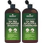 Tea Tree & Eucalyptus Shampoo and Conditioner Set - Clarifying & Scalp Care Formula with Activated Charcoal, Biotin & Keratin - Sulfate-Free, Made in USA - 16 fl oz x 2