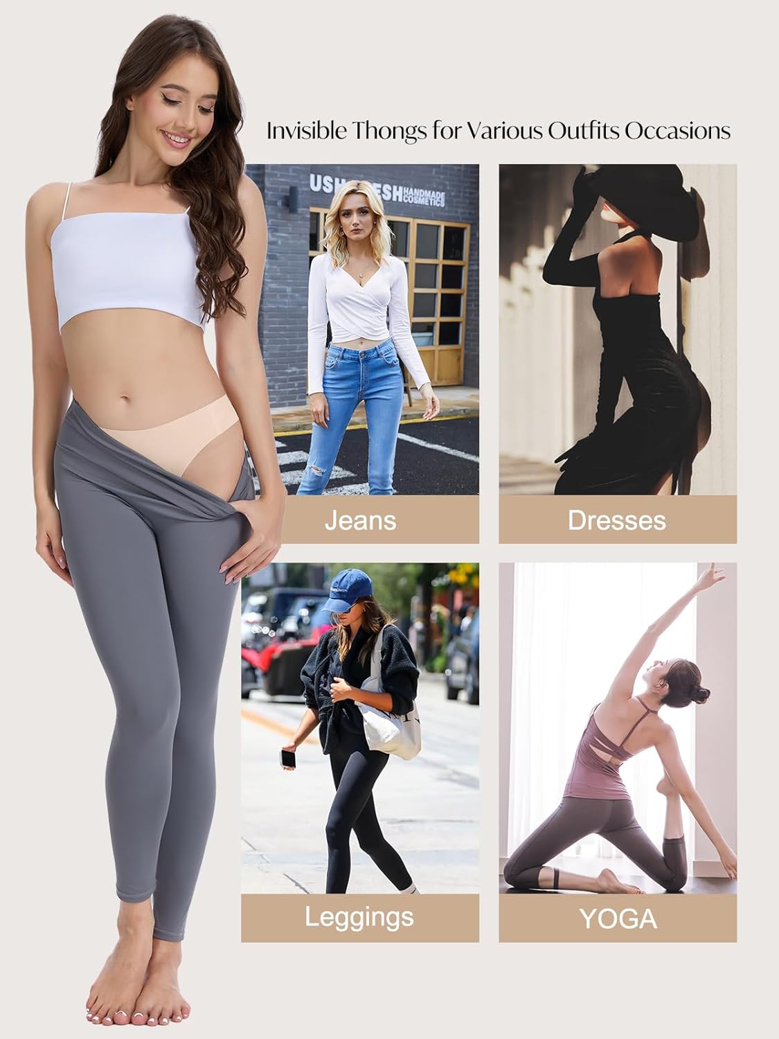 Camel Toe Thongs for Women Seamless No Show Concealer Thongs Invisible Cameltoe Proof Workout Underwear - Image 6