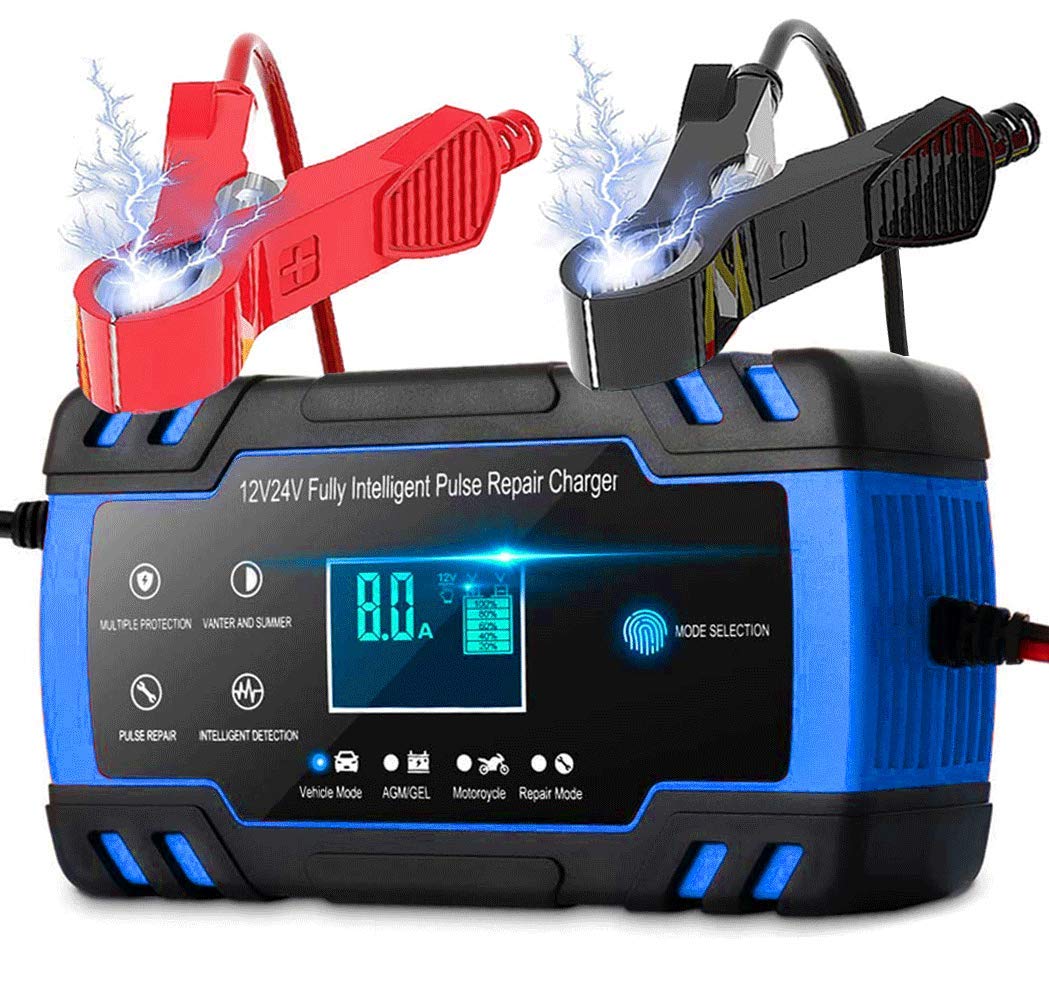 Aibeau Automatic Car Battery Charger, 8A 12V/24V Car Battery Charger