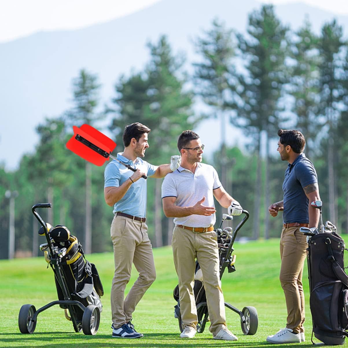 GALPADA 1pc Swing Trainer Swing Practice Equipment Golf Wind Power Training Fan Random Color