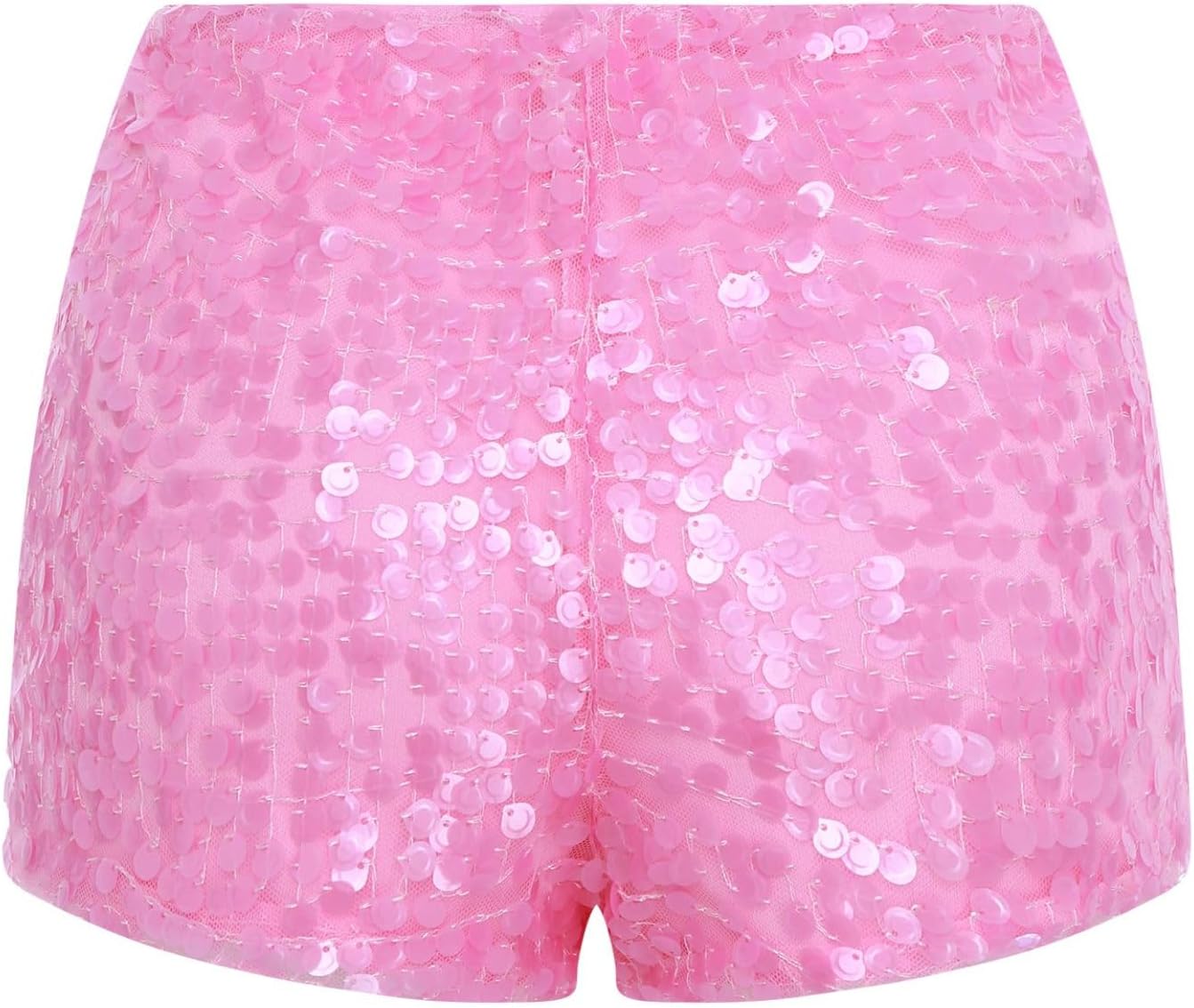 Jugaoge Womens Micro Y2k Shorts High Waist Rave Hot Shorts Mesh Layer Fully Lined Bottoms for Party