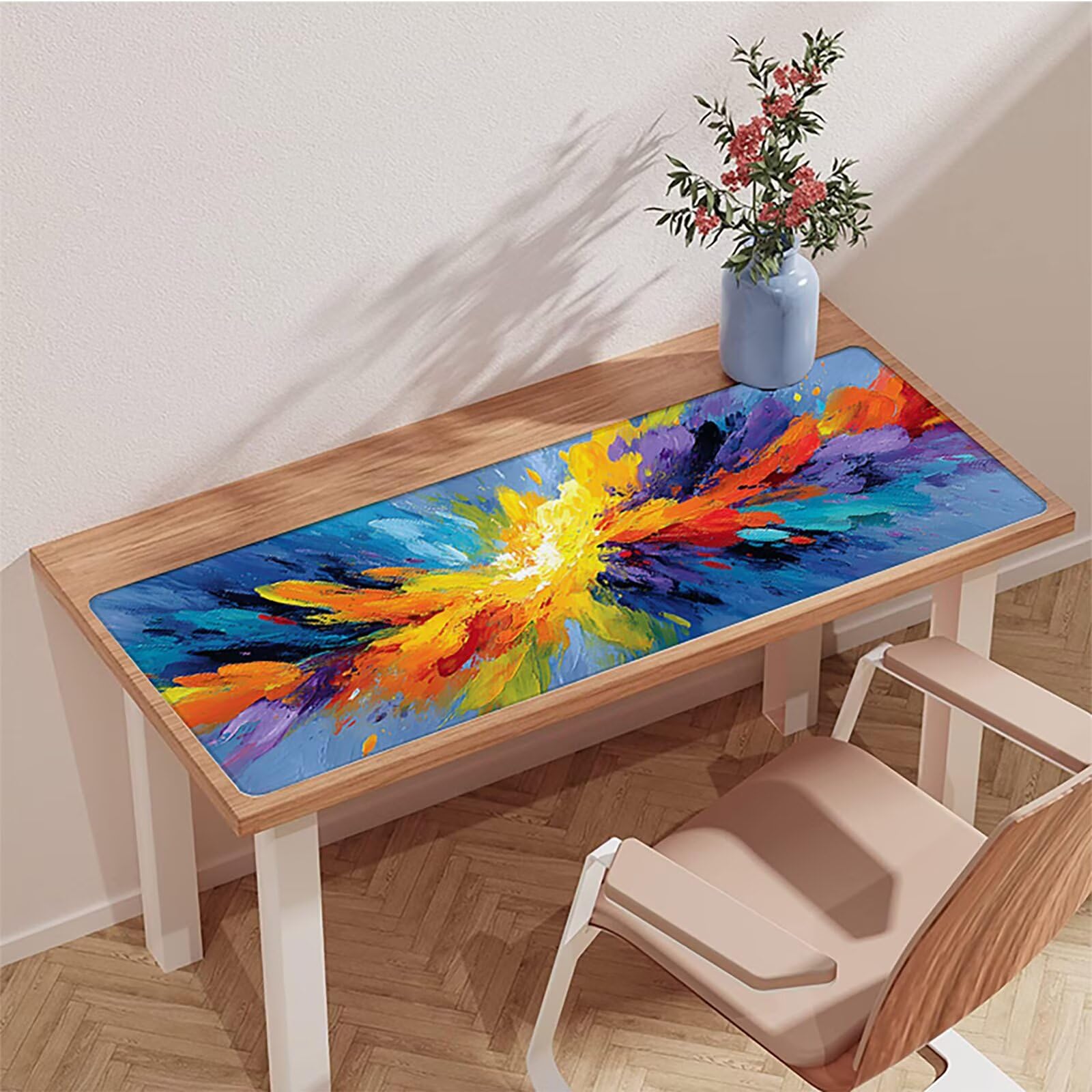 Tappetino Mouse XXL Graffiti, Arte Gaming Tappetino Scrivania 1200x600x3mm, Mousepad Grande con Base in Gomma Antiscivolo, Sottomano Scrivania con Bordi Cuciti, Ufficio Accessori Gaming, per PC G-2576