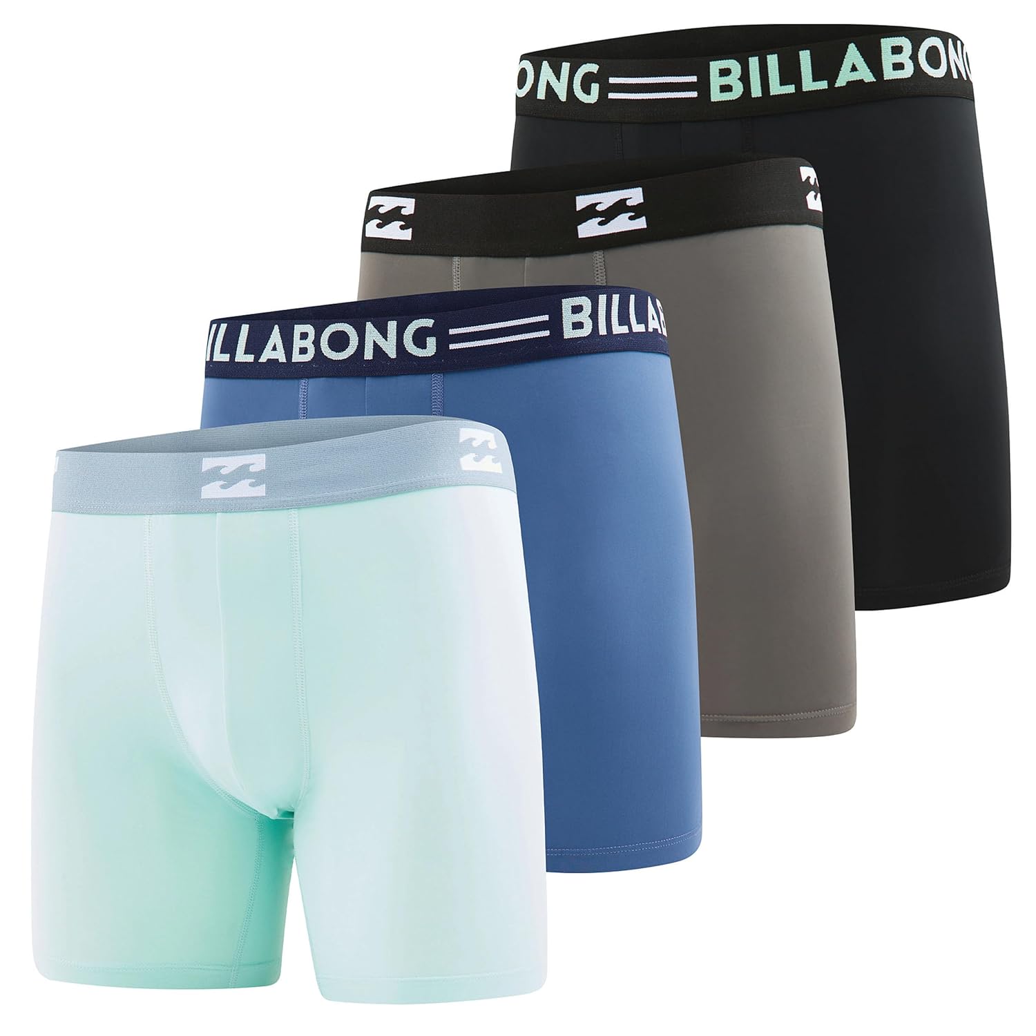 Billabong Mens Underwear 4 Pack Nylon Performance Boxer Briefs for Men