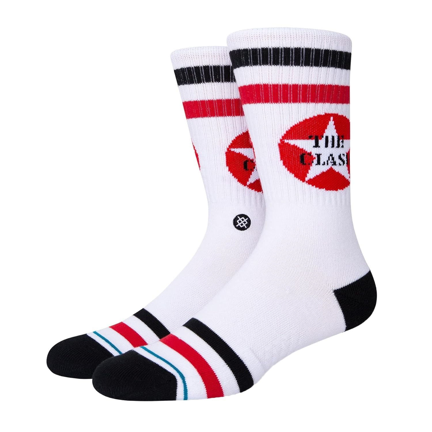 Chaussettes Stance Clampdown Crew blanches de style classique - 8