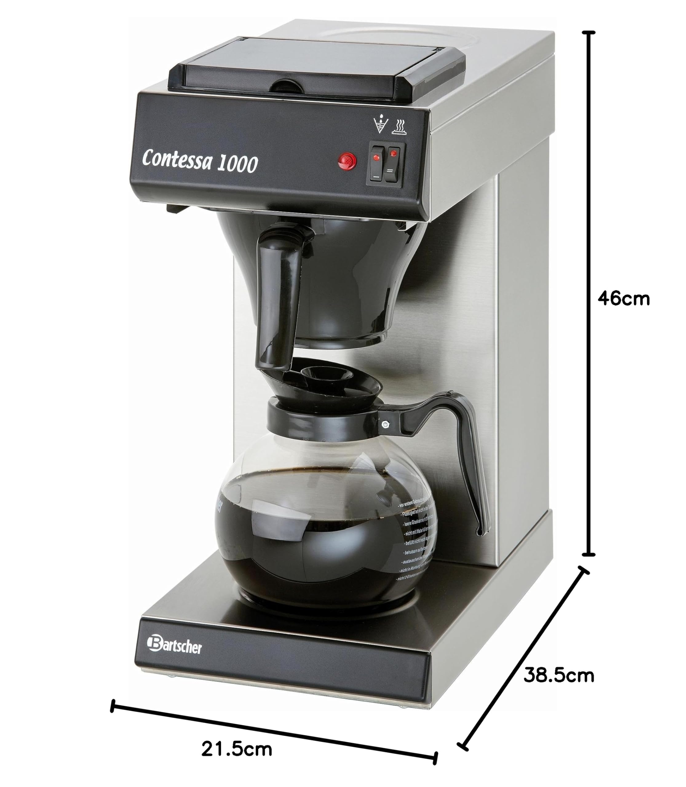 Bartscher - Macchina per caffè professionale, filtro cestello Contessa 1000