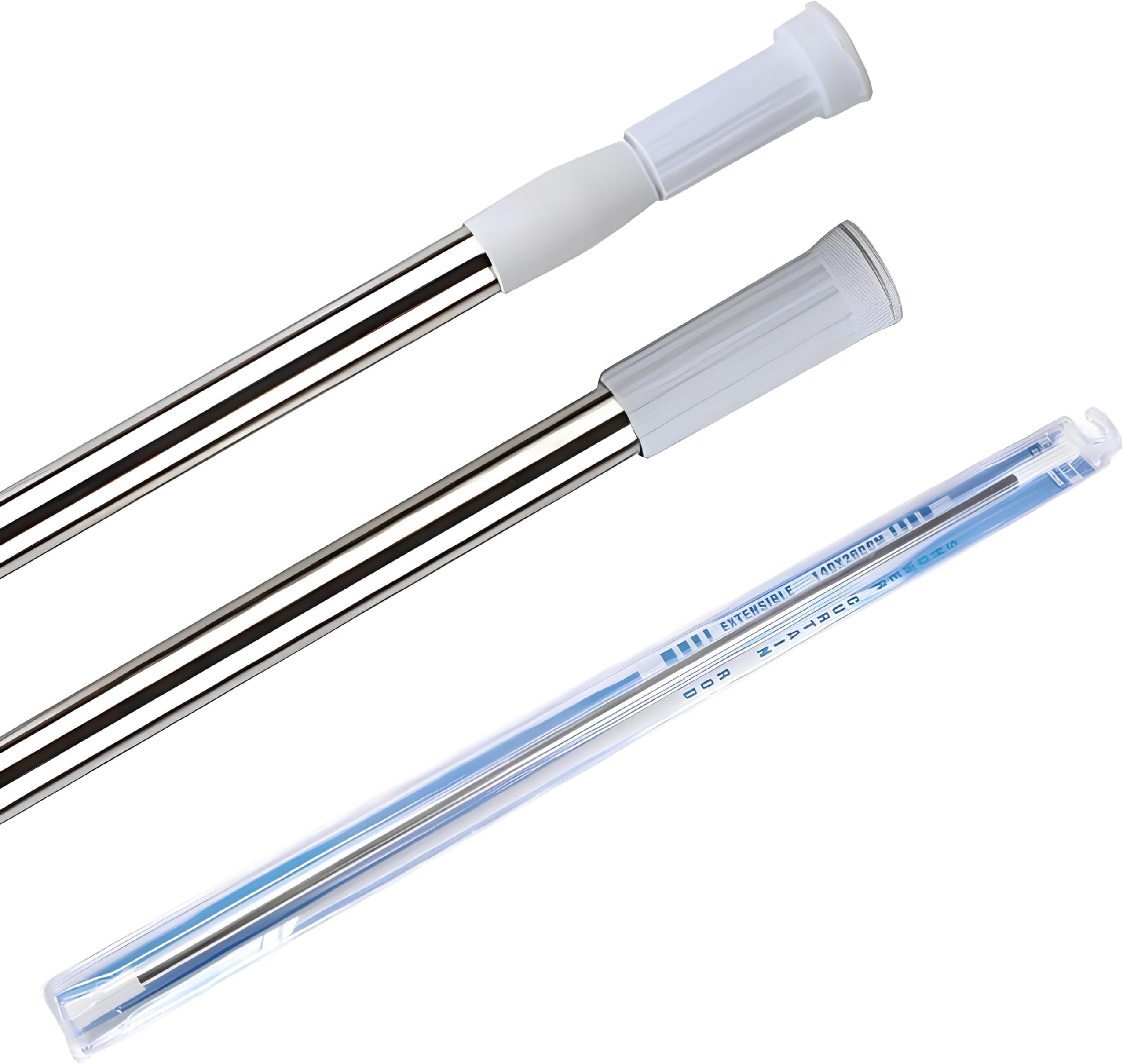 MOMENT 1 Pack Telescopic Shower Curtain Rod, [140-260 cm] Adjustable Shower Rods Tension, No Drill Never Rust Anti-Slip Extendable Pole Shower Curtain Rail for Bathroom Window, Silver