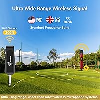 Vista 40 de TONOR Wireless Microphones, UHF Dual Karaoke Microphone System, Microfonos Inalambricos with Rechargeable Receiver, Cordless Dynamic Mic Micro Kit