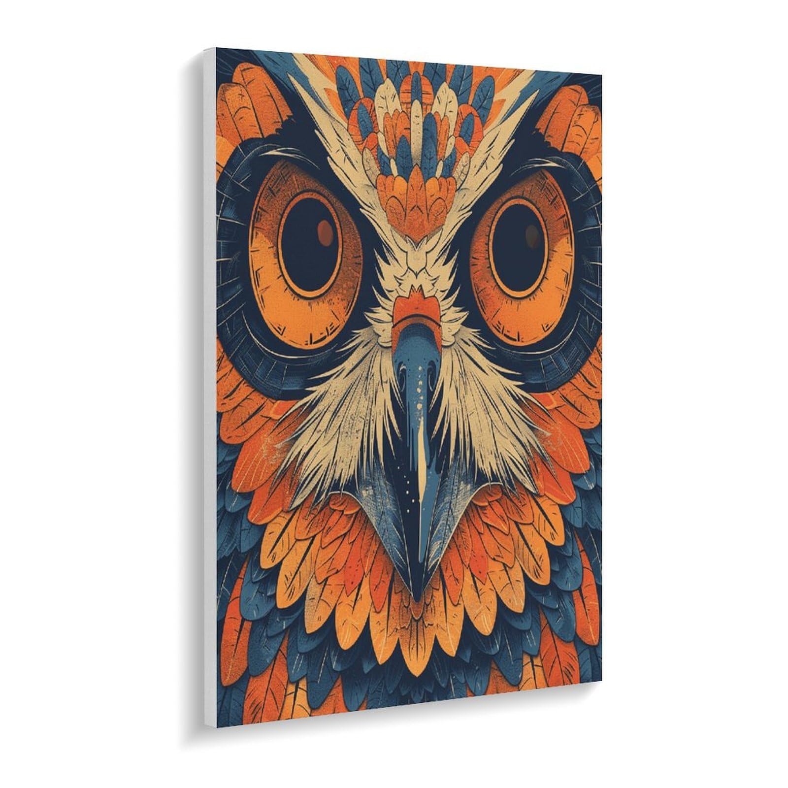 LPAGBCNU Malen-nach-Zahlen-Set im Retro-Stil mit Eulen-Motiv, für Erwachsene, Anfänger, Erwachsene, Malen nach Zahlen, Kits auf Leinwand, DIY-Acryl-Ölfarben, Gemälde mit Pinseln als Geschenk