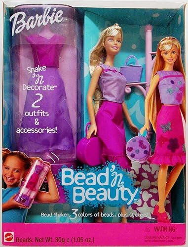Barbie BEAD N' BEAUTY Muñeca con 2 trajes y accesorios (2001)