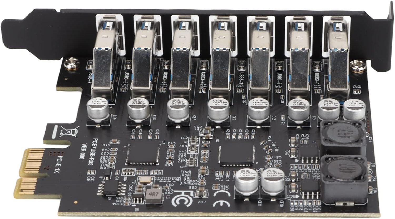 SUNGOOYUE 7Port PCIE Expansion Card, 7Port USB 3.2 GEN1 5Gbps Front Expansion Card