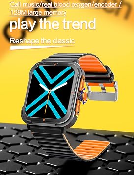 ZJX Smart Watch 1.83 Smart Watches for Men Women Digital Fitness Tracker with 100+ Sport Modes Heart Rate Monitor Watch (Answer/Make Calls) Waterproof (with Voice Assistant),