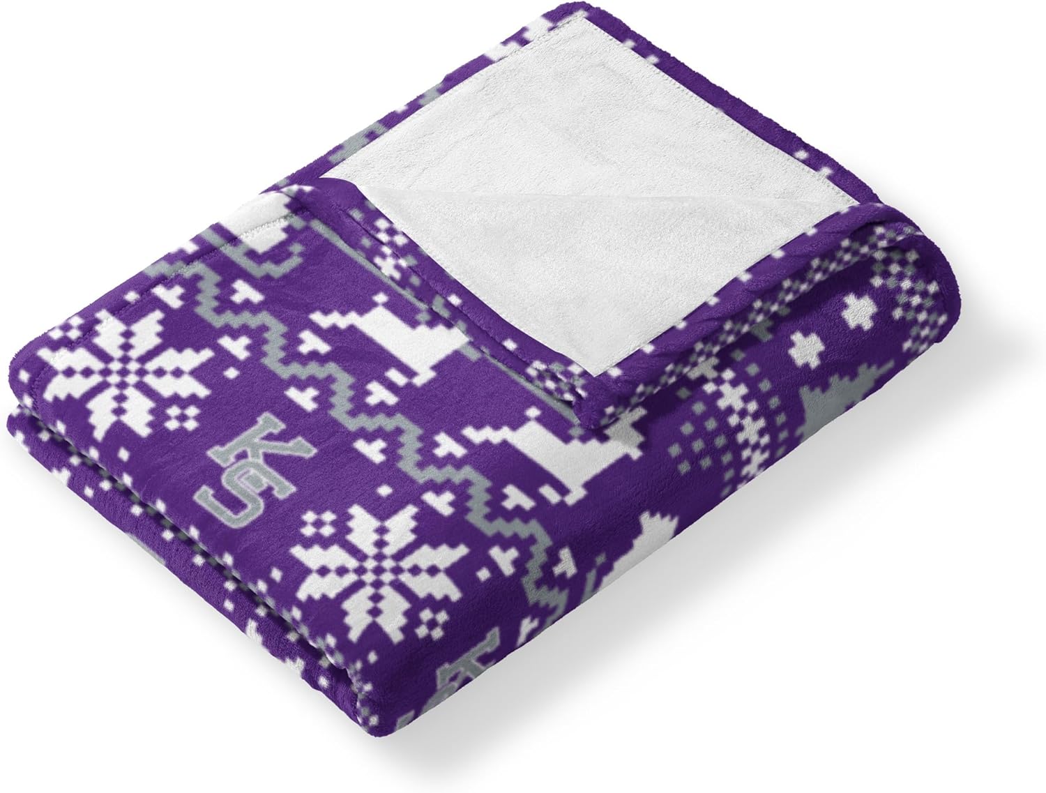 NORTHWEST NCAA Kansas State Wildcats, Xmas Time, Silk Touch Throw Blanket, 50 x 60 Inches