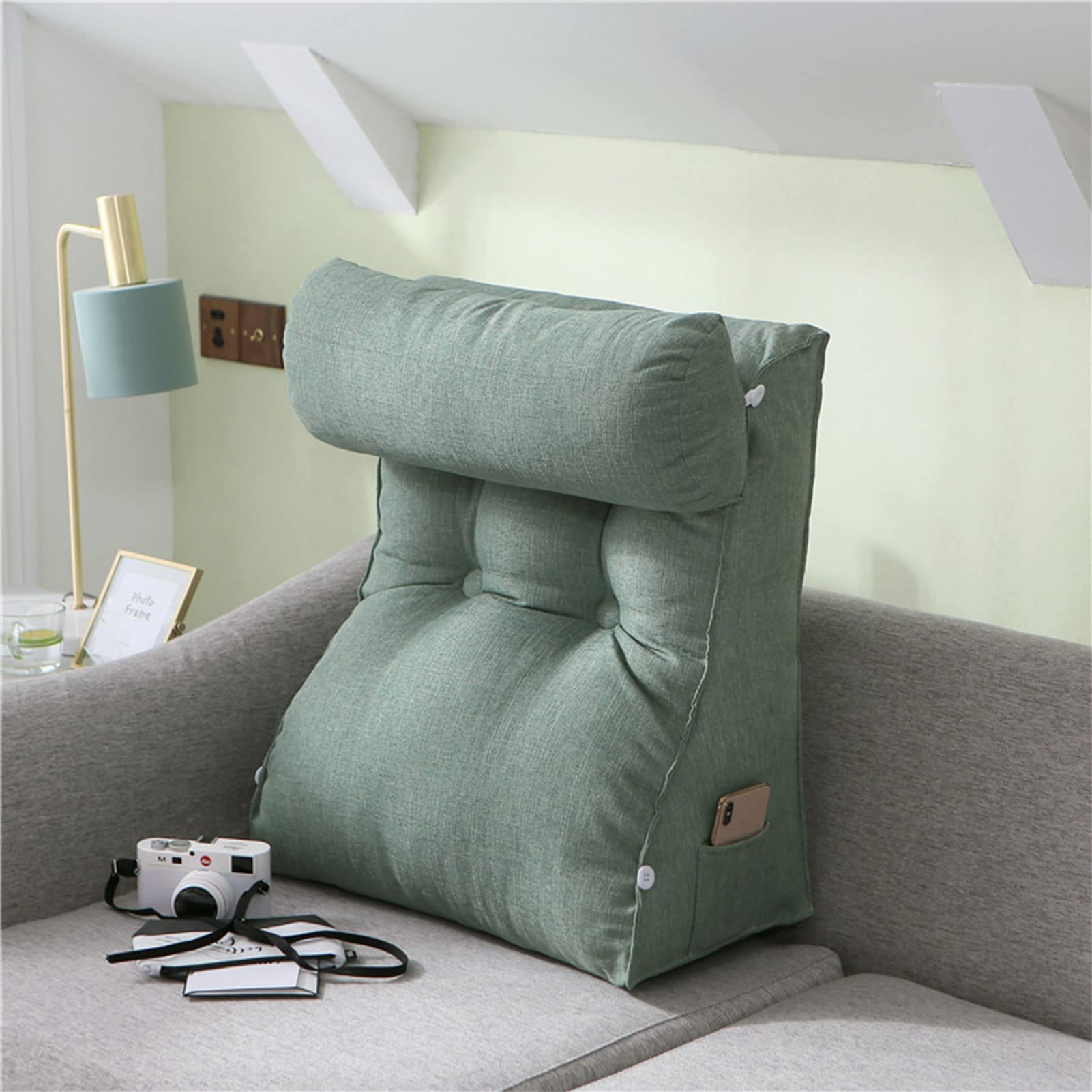 backrest cushion, Reading Pillow Decorative Triangular TV Lumbar Bed Rest