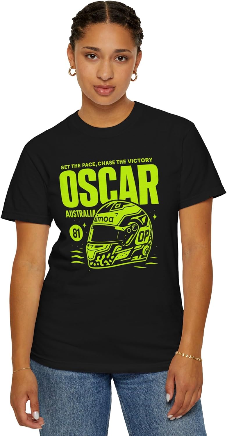 Oscar Inspired Design, for Piastri Fan Racing Garment-Dyed T-Shirt | Automotive Enthusiast Racing Gift, Vintage Style Shirt - Image 3