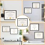 12 PACK Certificate Frames 8.5 x 11,Black Diploma Frame Document Frame with Clear Plexiglass,Picture Frames for Tabletop and Wall Display