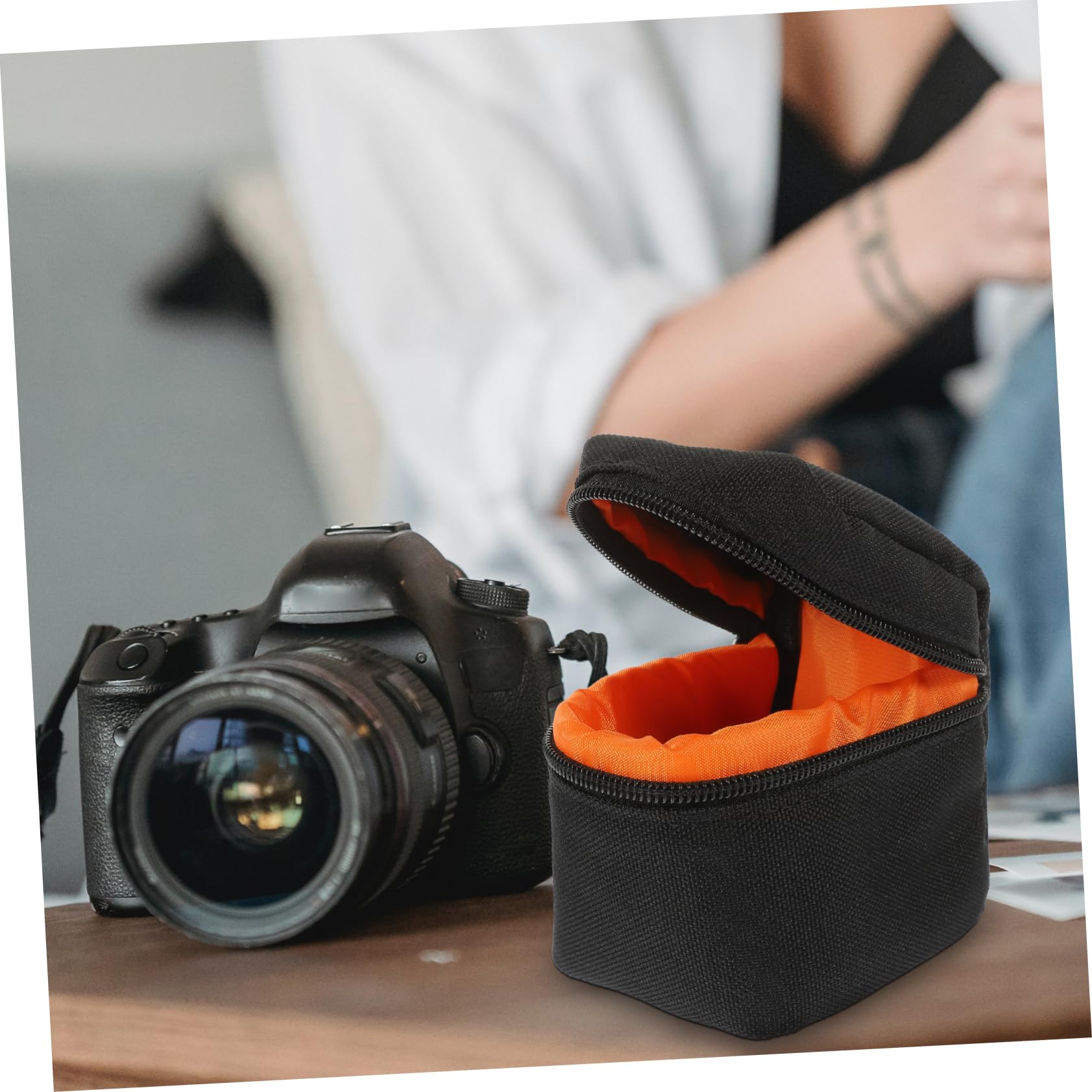 SHINEOFI 4 Piezas Bolsa de para Cámara Acolchada y Portátil Estuche Protectivo Shockproof para Almacenamiento de Lentes de Cámara para y Uso