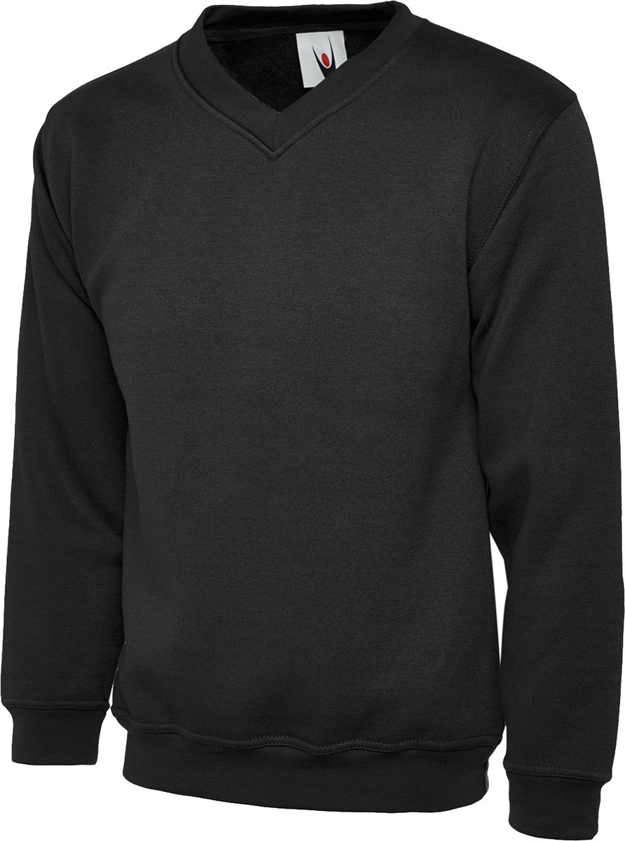 Uneek Uc204 Premium V-neck Sweatshirt Black L