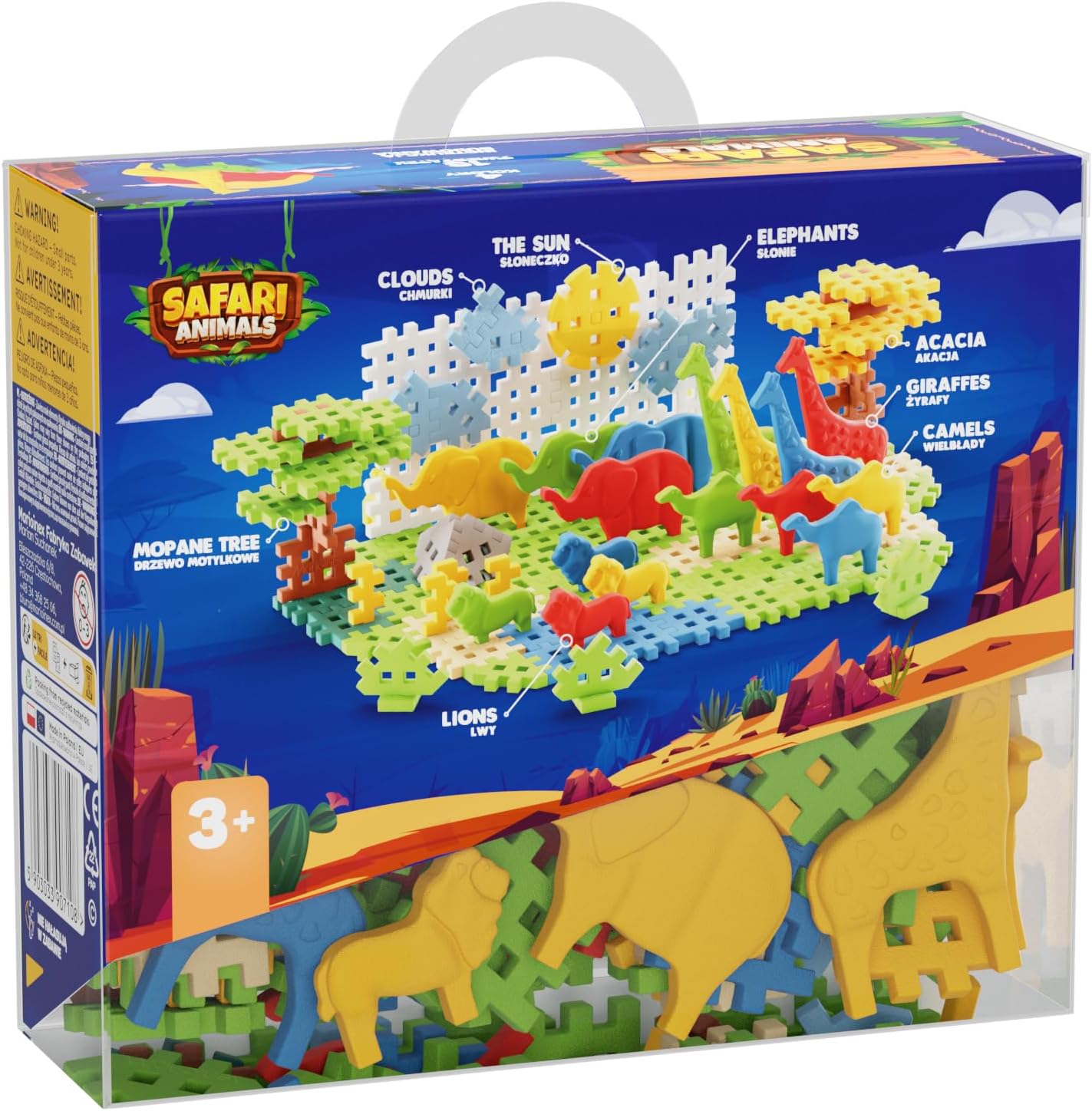 Marioinex Mini Waffle Animals Safari – Set of 100 Pieces