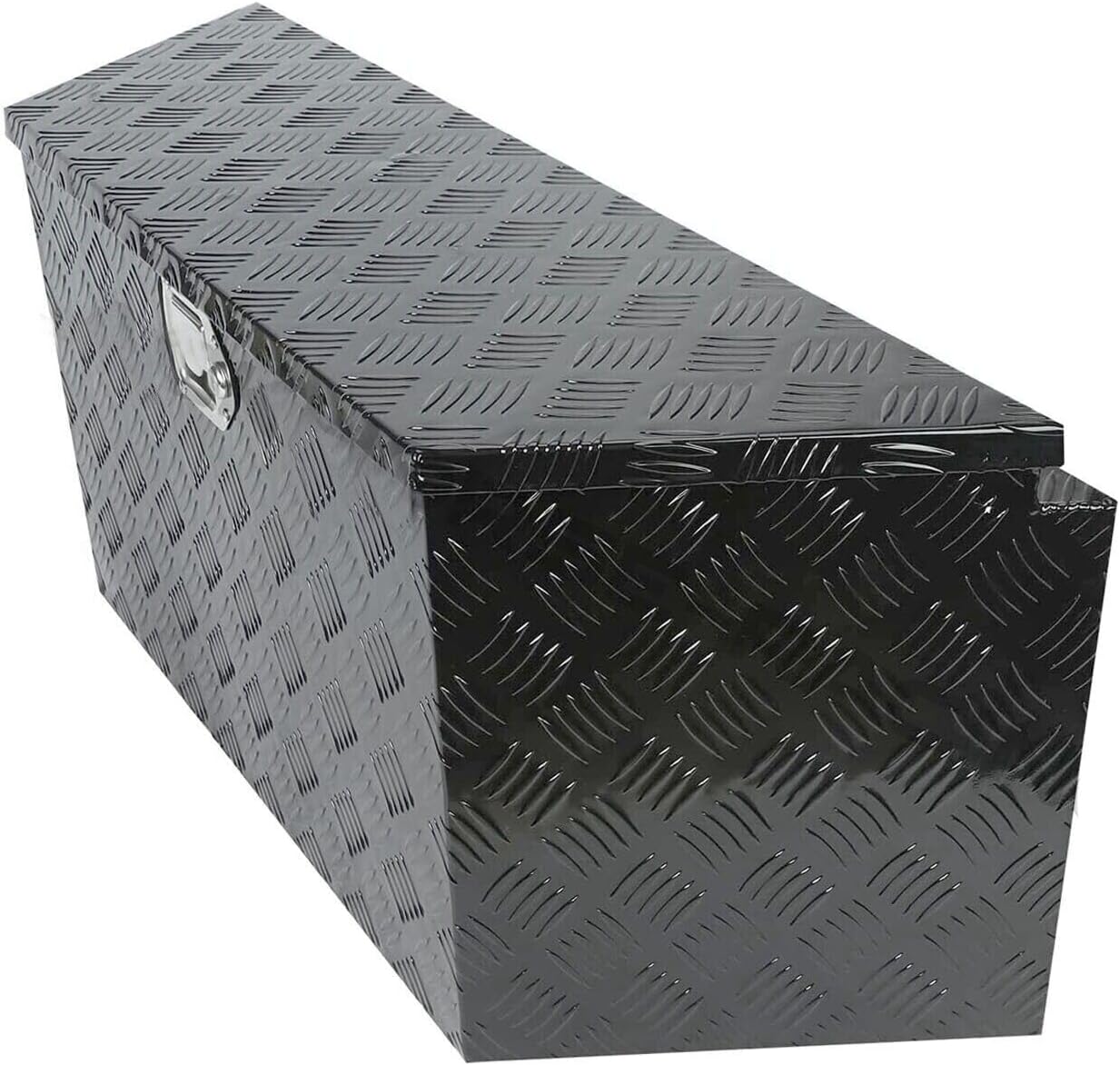 Trailer Tongue Box, Aluminum Tongue Box Tool Chest, Heavy Duty Trailer Box Storage with Lock and Keys, for Pickup Truck, RV, Trailer (39" X 16.5" X 12")