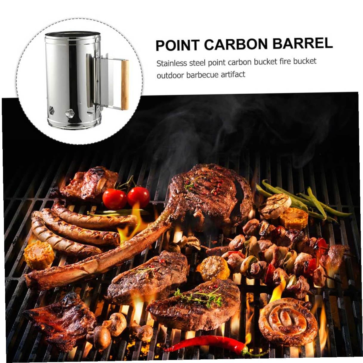SHINEOFI Barile di Accensione Carbone da Barbecue Esterno 1 Pz