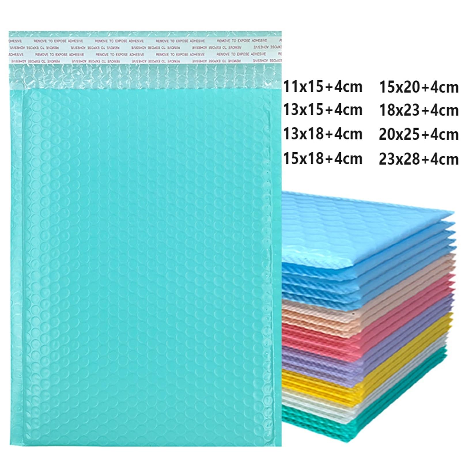 Buste imbottite autosigillanti buste con bolle postali da 100 pezzi for imballaggio for la spedizione per Imballaggio(Sky Blue,18 * 23cm)