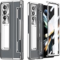 Vista 10 de Miimall Funda compatible con Samsung Galaxy Z Fold 5 con protección mejorada de bisagra, película de lente de cámara, protector de pantalla frontal