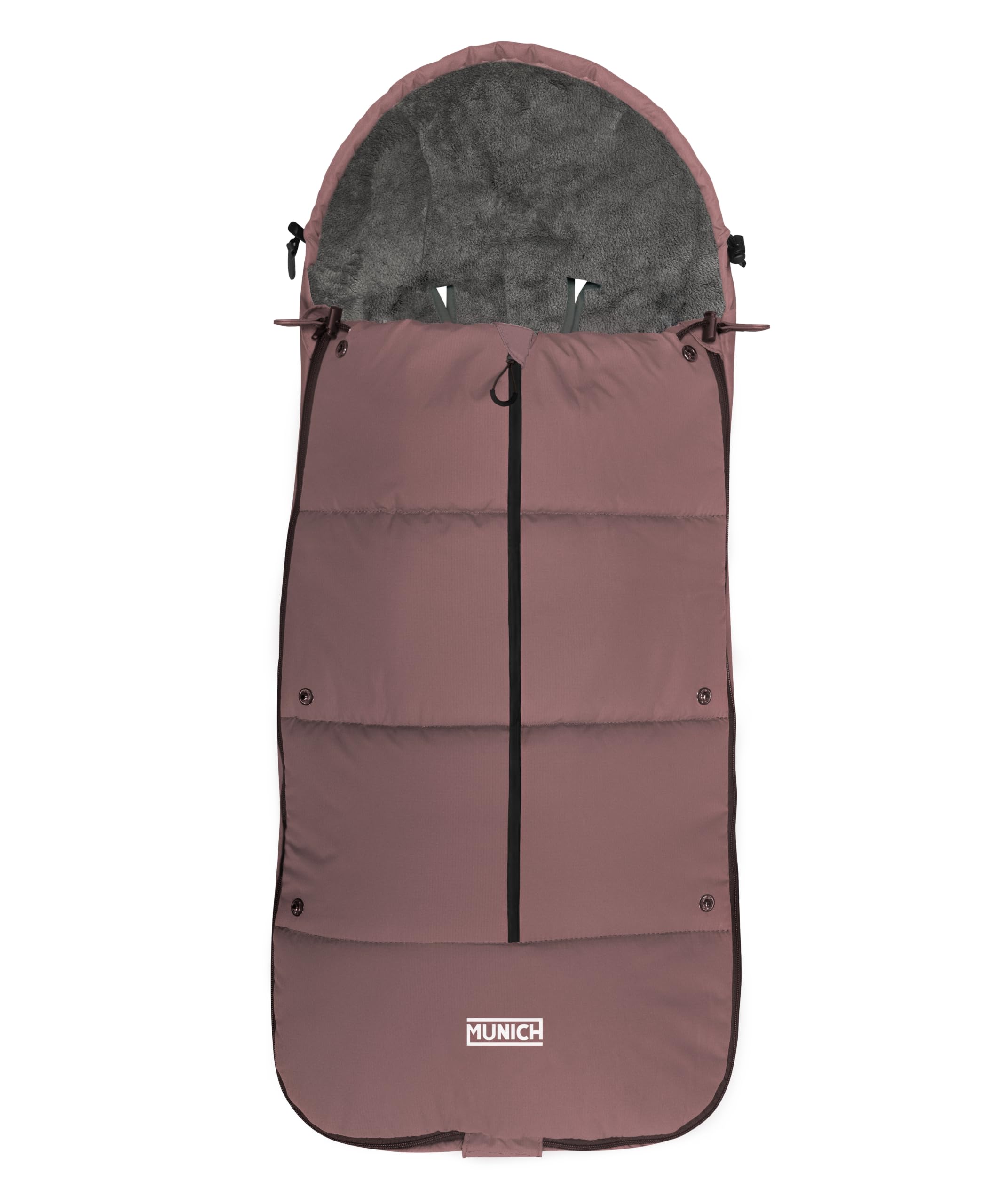 Munich Mun15 Saco Silla de Paseo Universal Invierno, Mantiene Caliente al Bebé, Impermeable Saco para Cochecito Bebe (Gris)