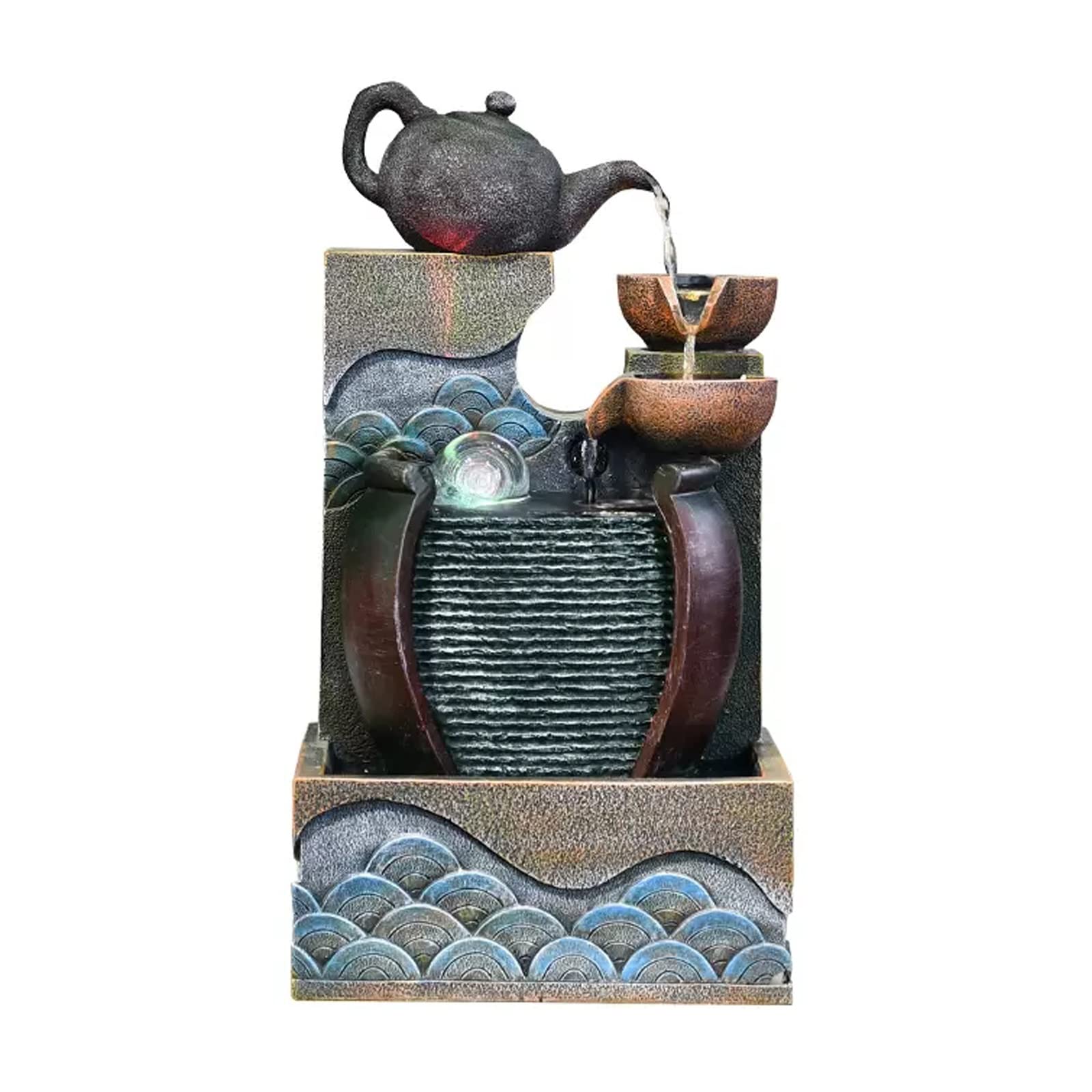 Fuente de agua de mesa Feng Shui para crear rincones de meditación en casa