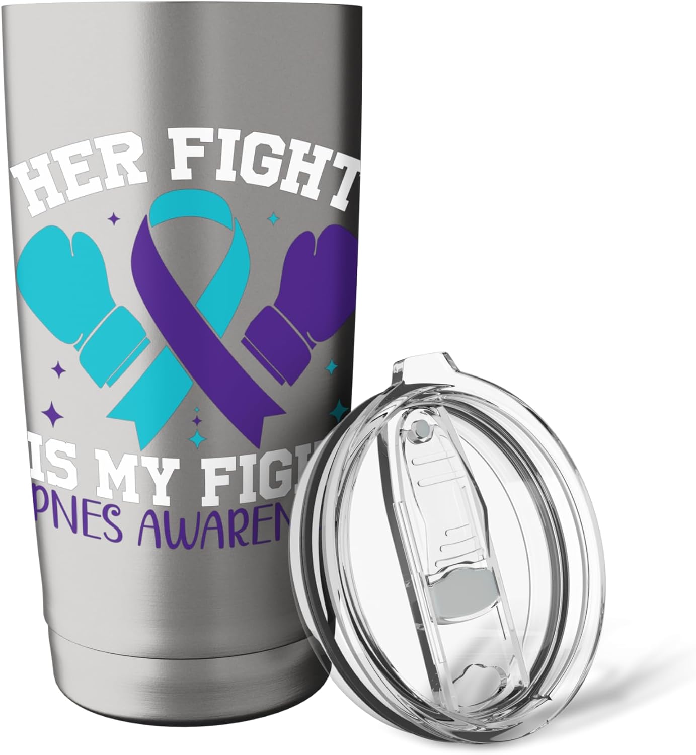 PNES Awareness Her Fight Is My Fight Stainless Steel Insulated Tumbler - Image 5