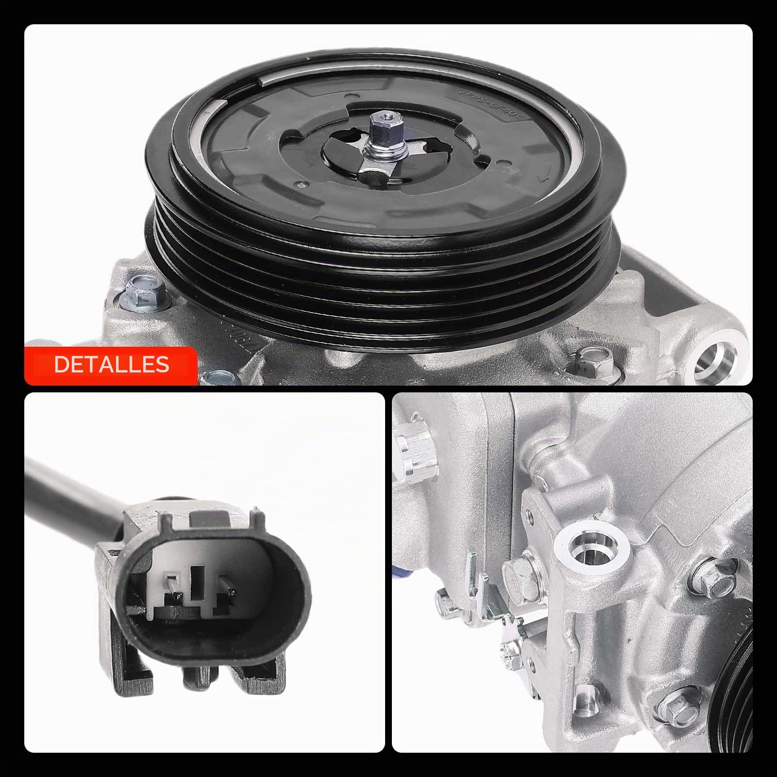 Frankberg Compresor de aire acondicionado con embrague Compatible con 5 Series E60 5 Series Tourng E61 7 Series E65/E66/E67 Replace# 64509174802, aceite premezclado