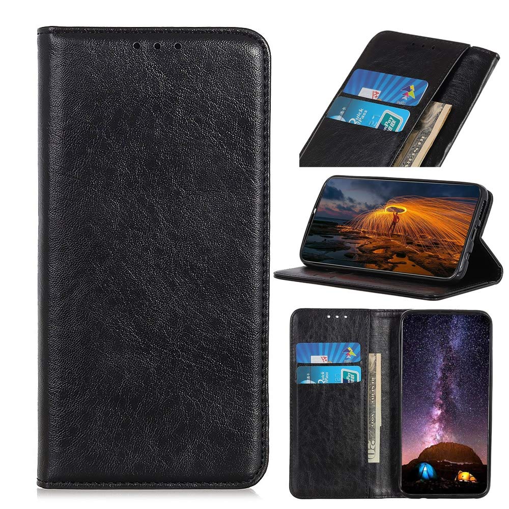 Cell Phone Case for for Huawei P40 Lite E / Y7P Magnetic Crazy Horse Texture Horizontal Flip Leather Case with Holder & Card Slots & Wallet Phone Cover