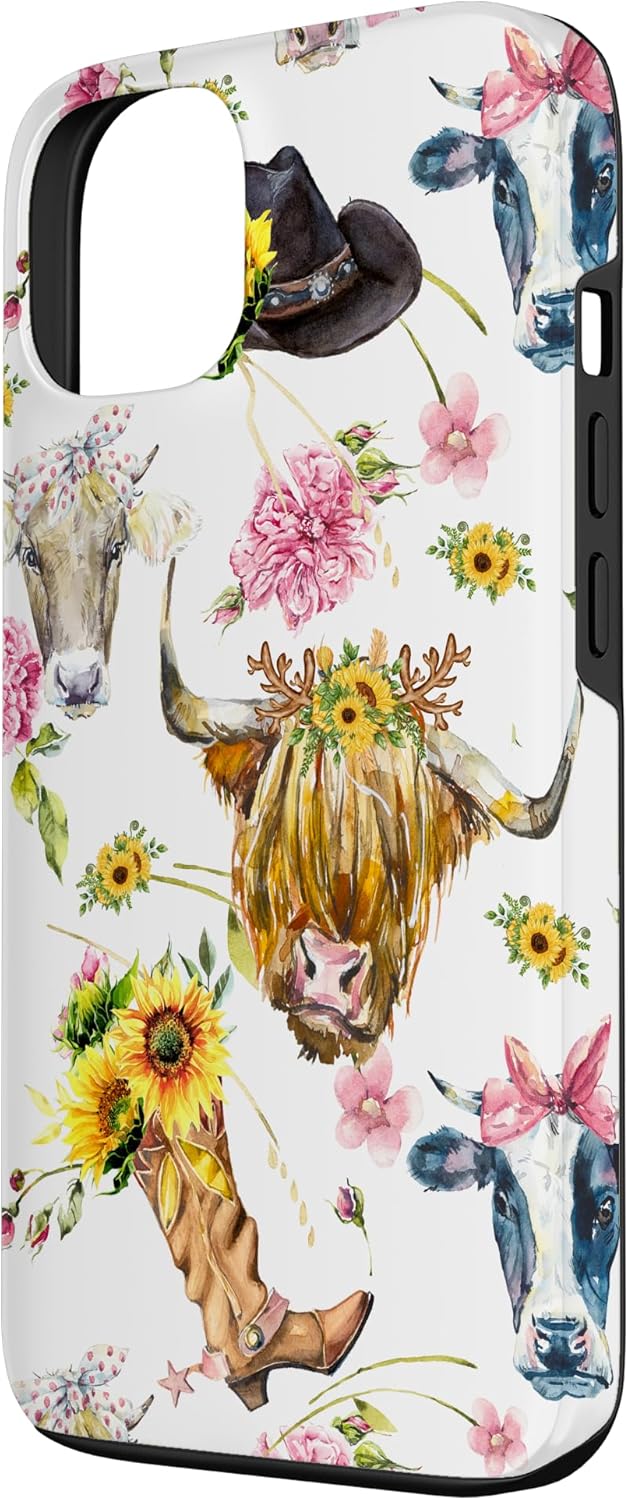 Scottish Highland Cow For Farmer Girls & Summer Cute Pattern Case for iPhone 13