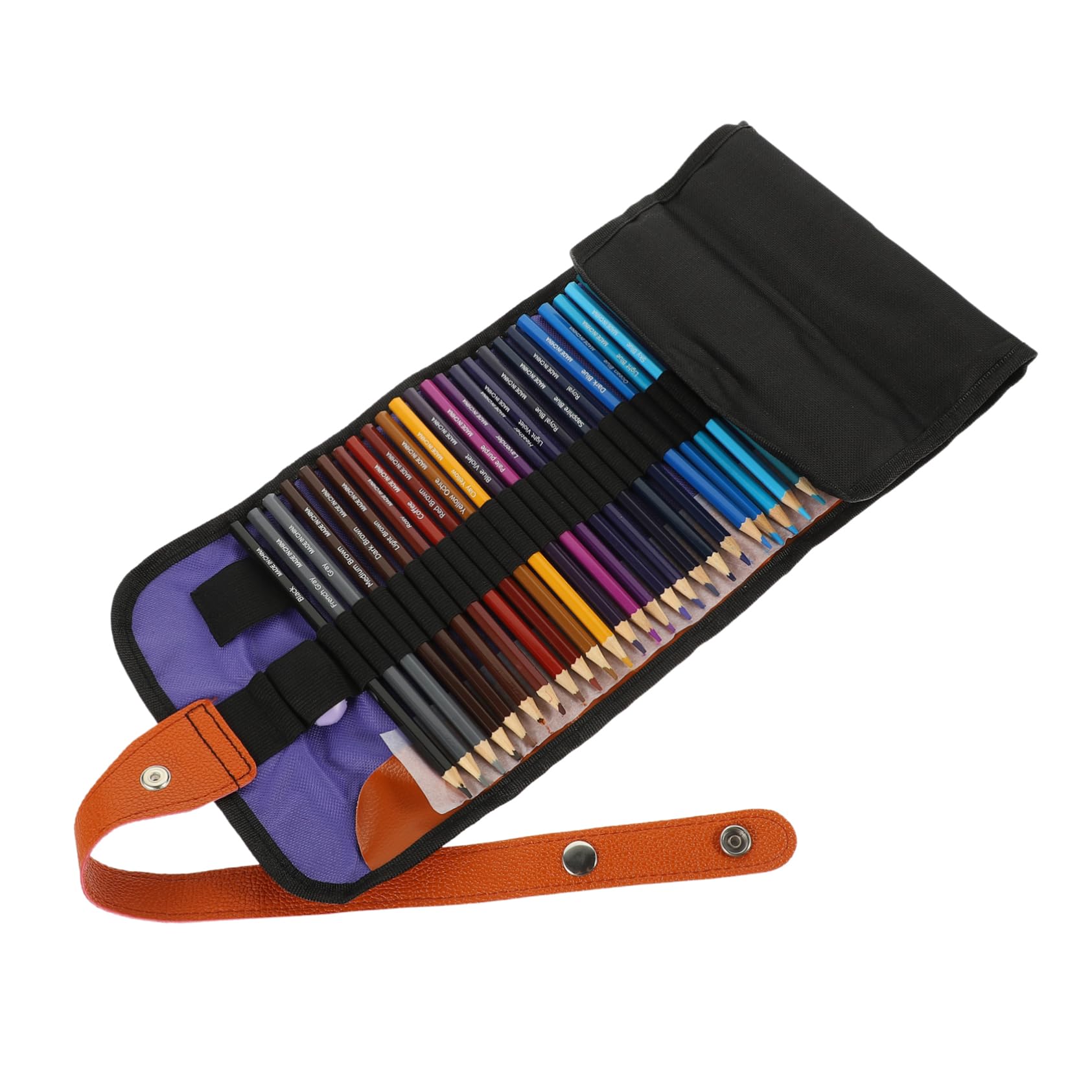 Crayons de Couleur 50 Pièces en Étui Portable pour Artistes