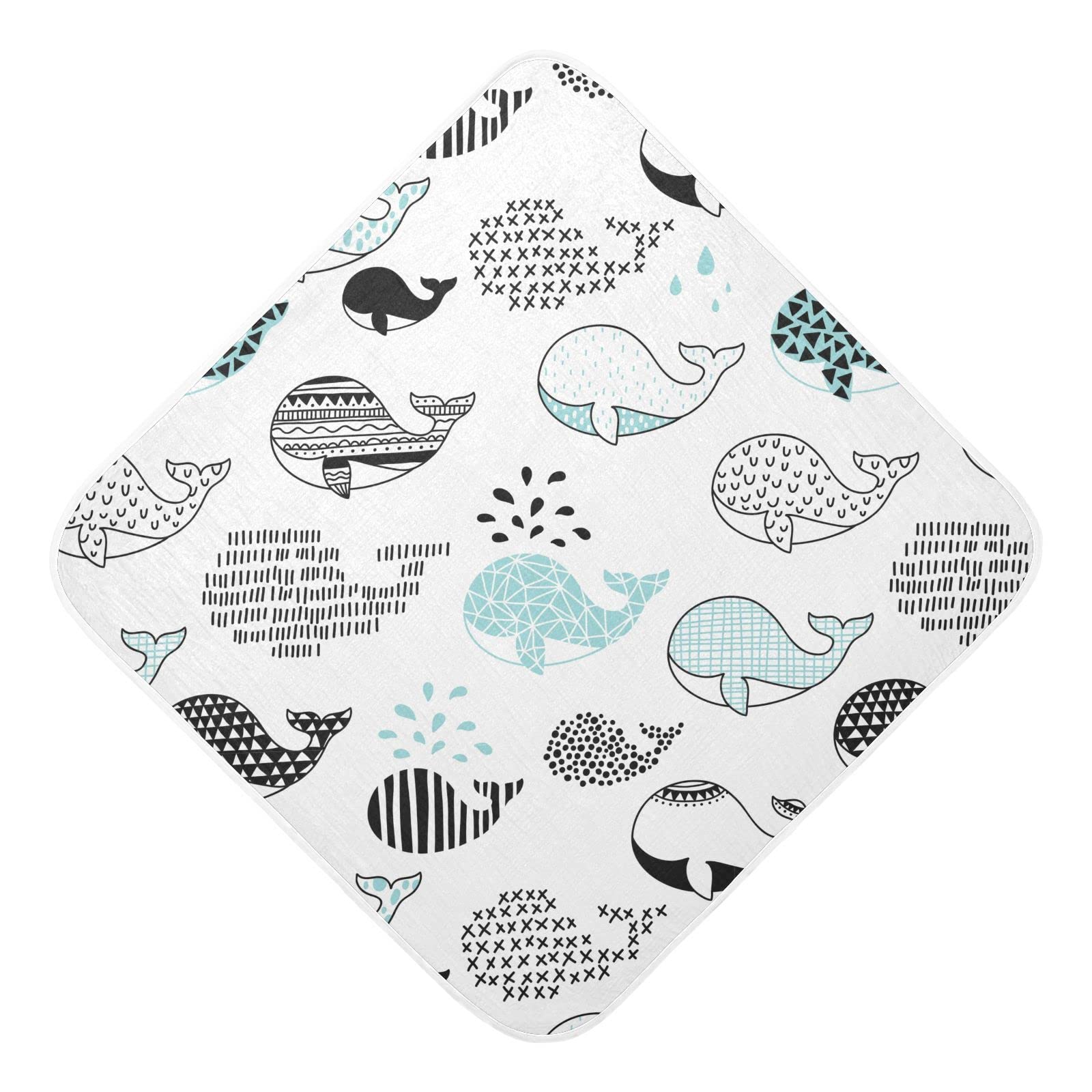 Amazon.com: Pigsaly Cute Whale Hooded Baby Towel Blue Ocean Baby Bath Towel  Unisex Toddlers Hooded Towels Cotton Boy Washcloths Girl Shower Towel for  Infant Newborn 30 X 30 in : Baby