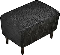 Vista 28 de CRFATOP Funda impresa para silla otomana grande, fundas elásticas para silla otomana rectangular, funda para taburete de almacenamiento, funda